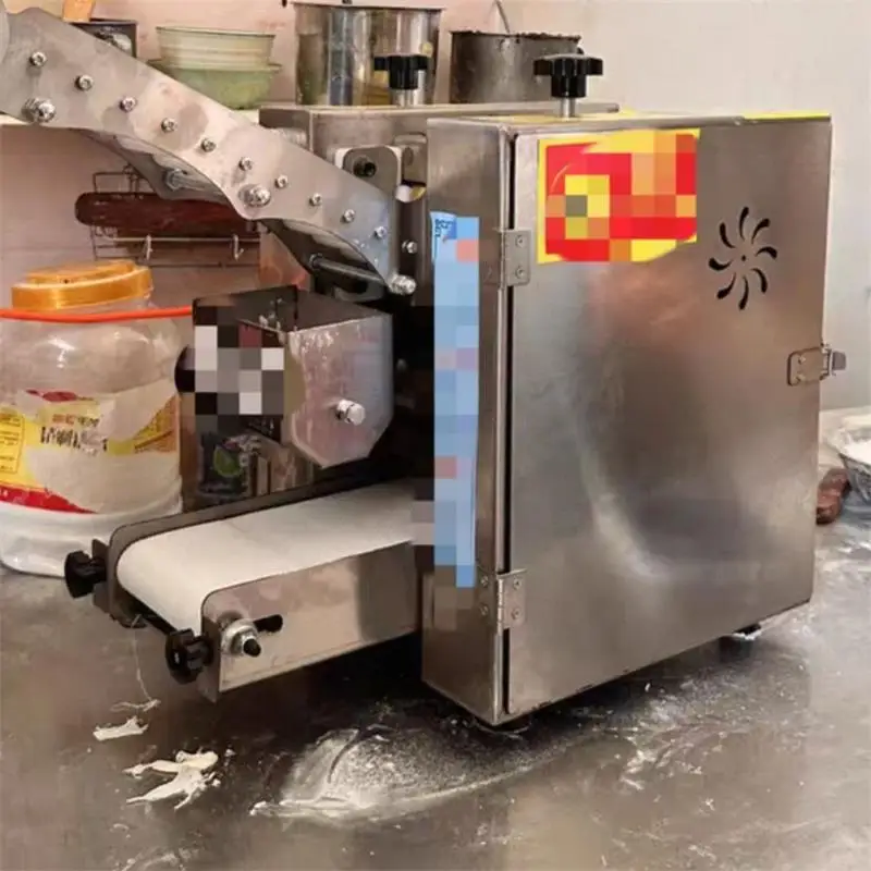 

Новая автоматическая машина для раскатки теста из нержавеющей стали, электрическая машина для изготовления пельменных оболочек и лапши