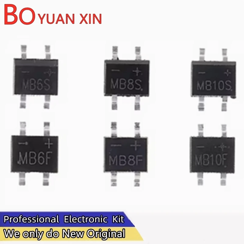 20pcs MB6F MB6S MB8F MB8S MB10F MB10S SOP-4 ABS8 ABS10 ABS210 DB105S DB106S DB107S DB157S DB207S SOP Rectifier Bridge Stack