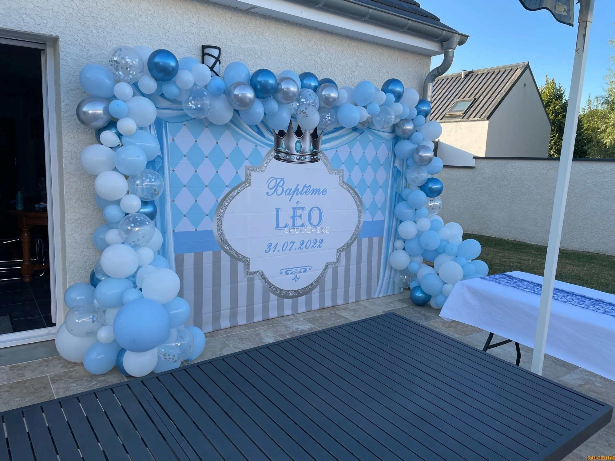 الوردي الأزرق الذهبي الستار الوليد استحمام الطفل التصوير خلفية صبي فتاة الأميرة الأمير عيد ميلاد مخصص التصوير الخلفيات