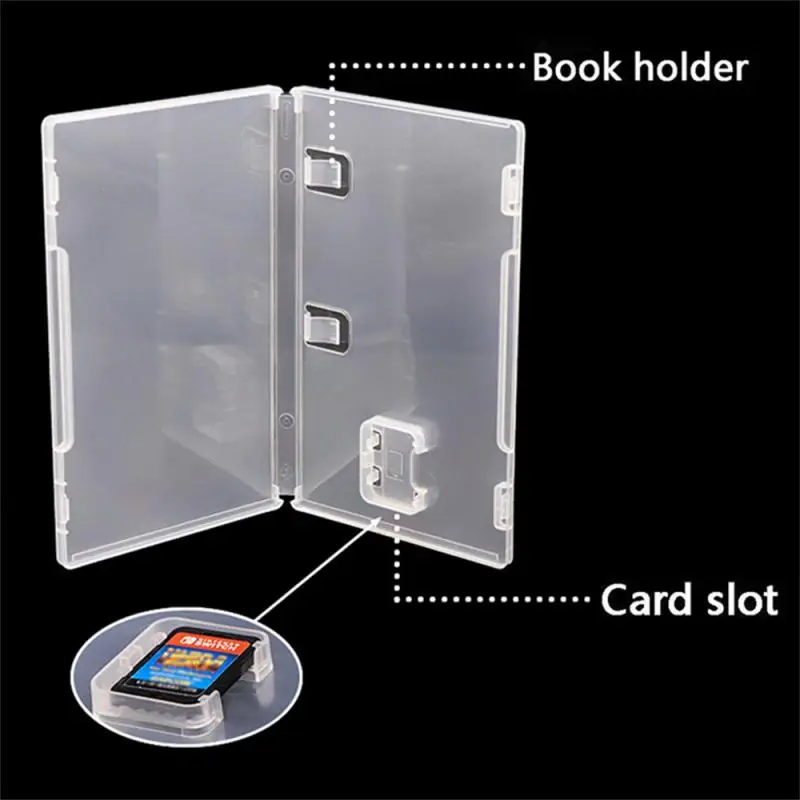 lot Game Card Storage Case Transparent Box Cartridge Holder Shell For Switch NS With Book Holder For Inserted Cover