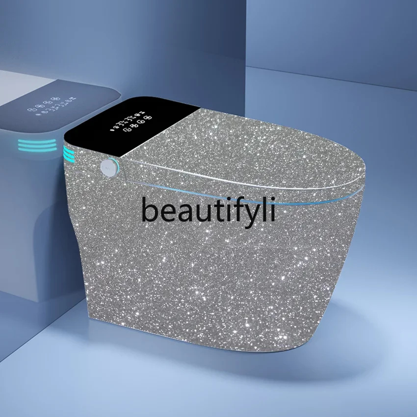 

Household color smart toilet automatic flip flash silver toilet local tyrant gold toilet