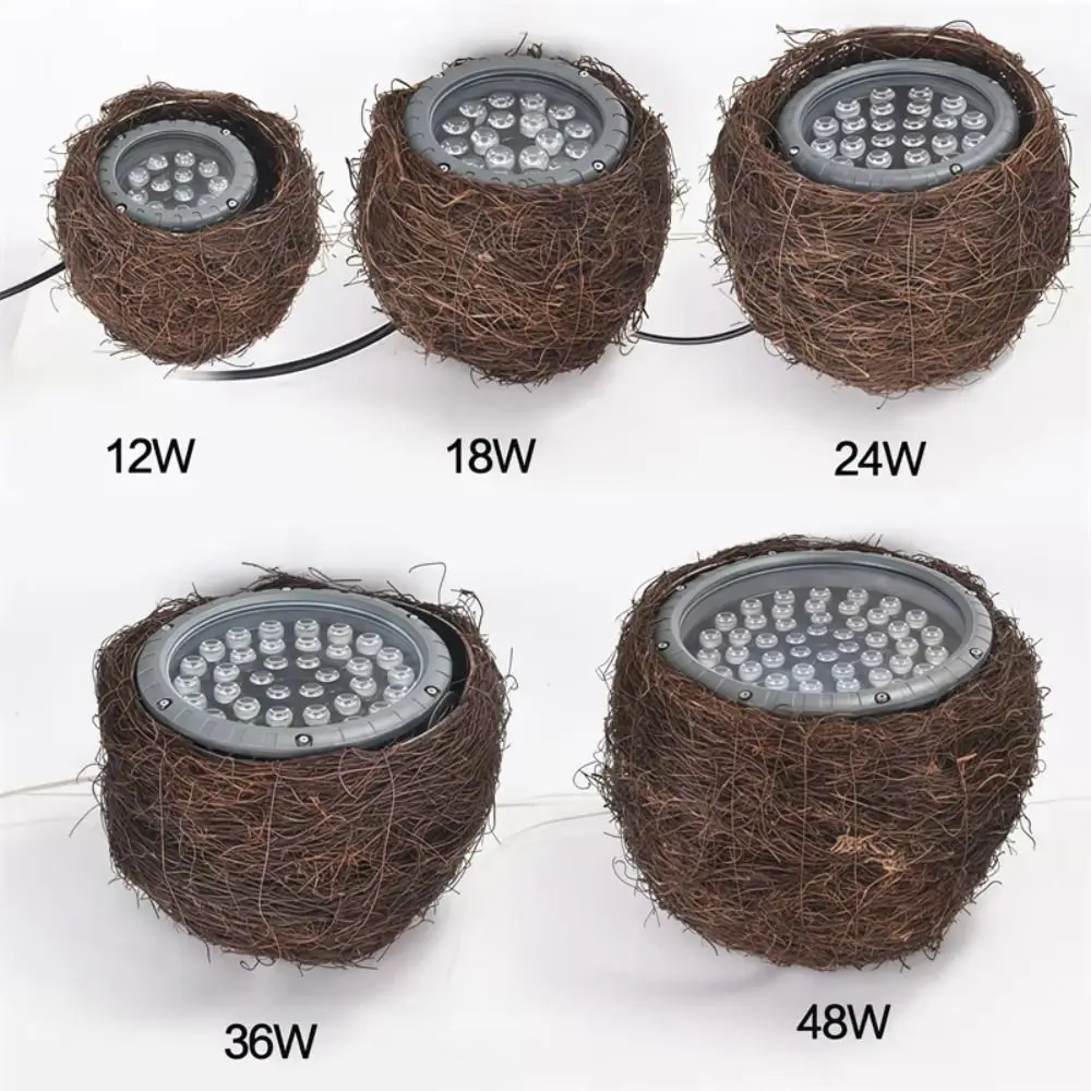 Colorato LED Lampada a nido d'uccello Diodo emettitore 110W 220V Luce da giardino Nido Tronco Proiettore Paesaggio Lampada per albero Fontana Quadrati