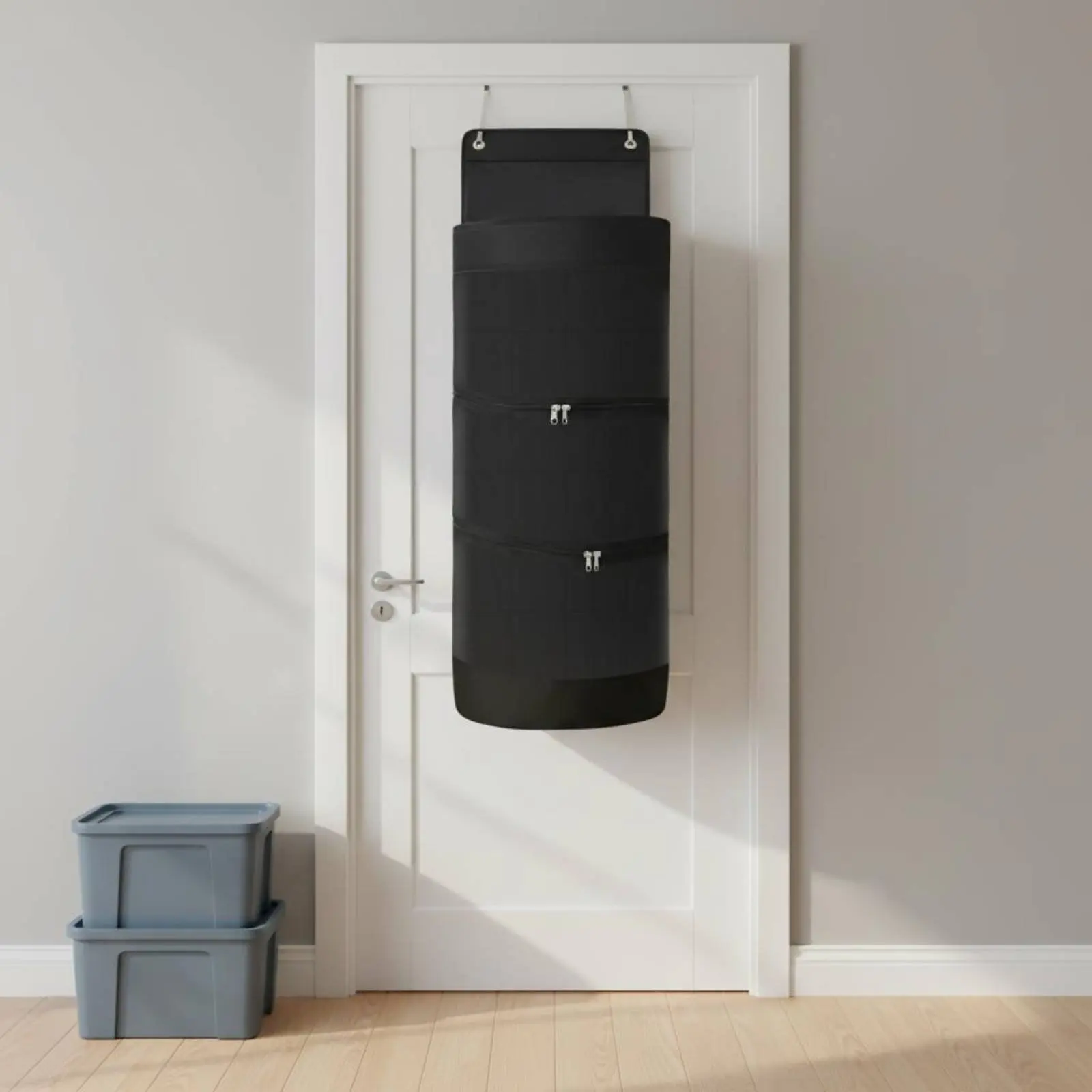 Organizador de Equipamiento Deportivo con Cierre de Cremallera, Bolsa de Almacenamiento para Colgar en la Puerta, Cesta para Juguetes, Bolsa de Red para Almacenamiento de Pelotas, Fácil Acceso, Resistente