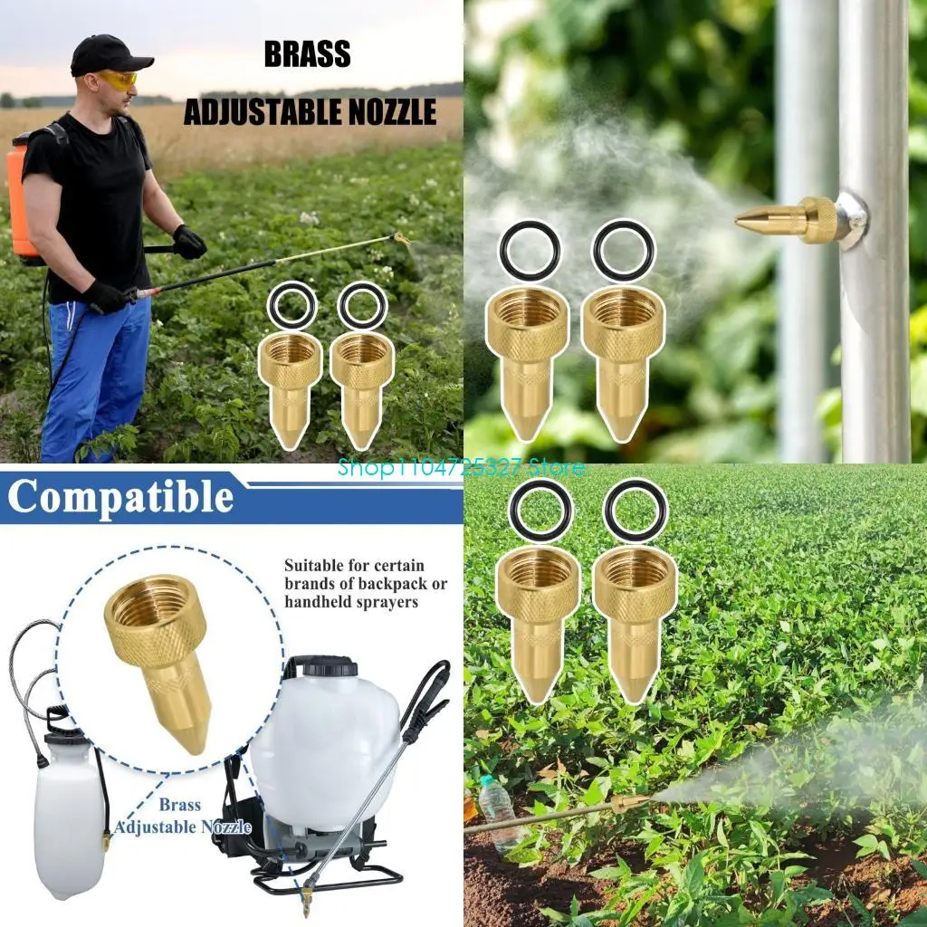 D8KF 181331 Heavy Brass Joints For Secure Garden Hose And Sprayer Connection 1 Pair