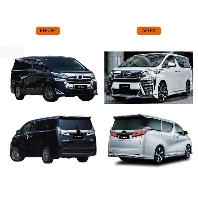 Car Modified Bumper Front Grille Side Skirt Bodykit For Toyota Vellfire 2018 SC