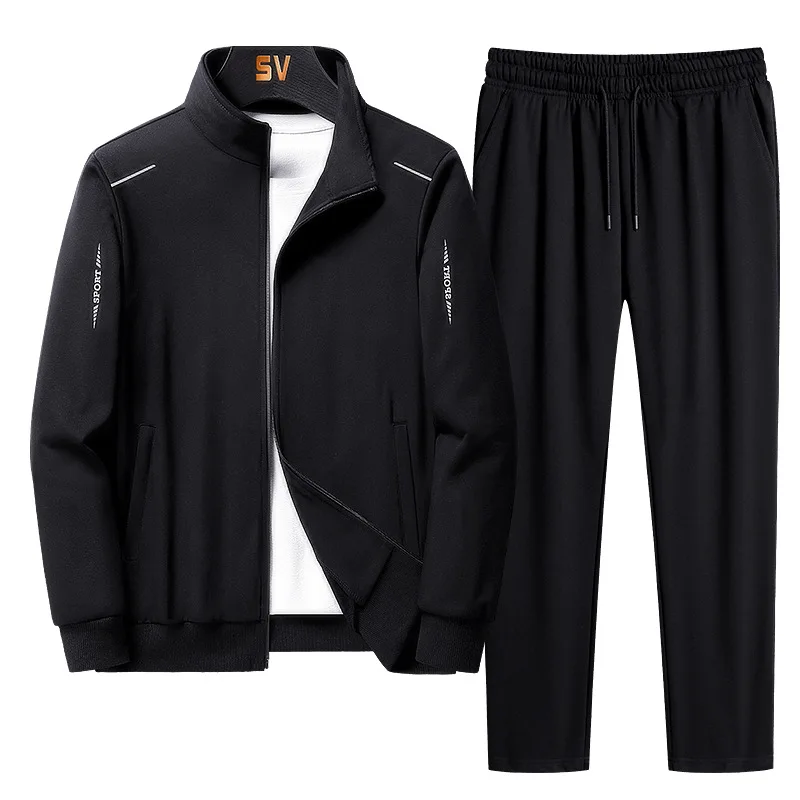 Tracksuit Men Sports Suit 2023 New Men\'s Spring and Autumn Casual Middle-aged Men\'s Sportswear Two-piece Sets Plus Size 8XL