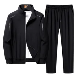 Tracksuit Men Sports Suit 2023 New Men's Spring and Autumn Casual Middle-aged Men's Sportswear Two-piece Sets Plus Size 8XL