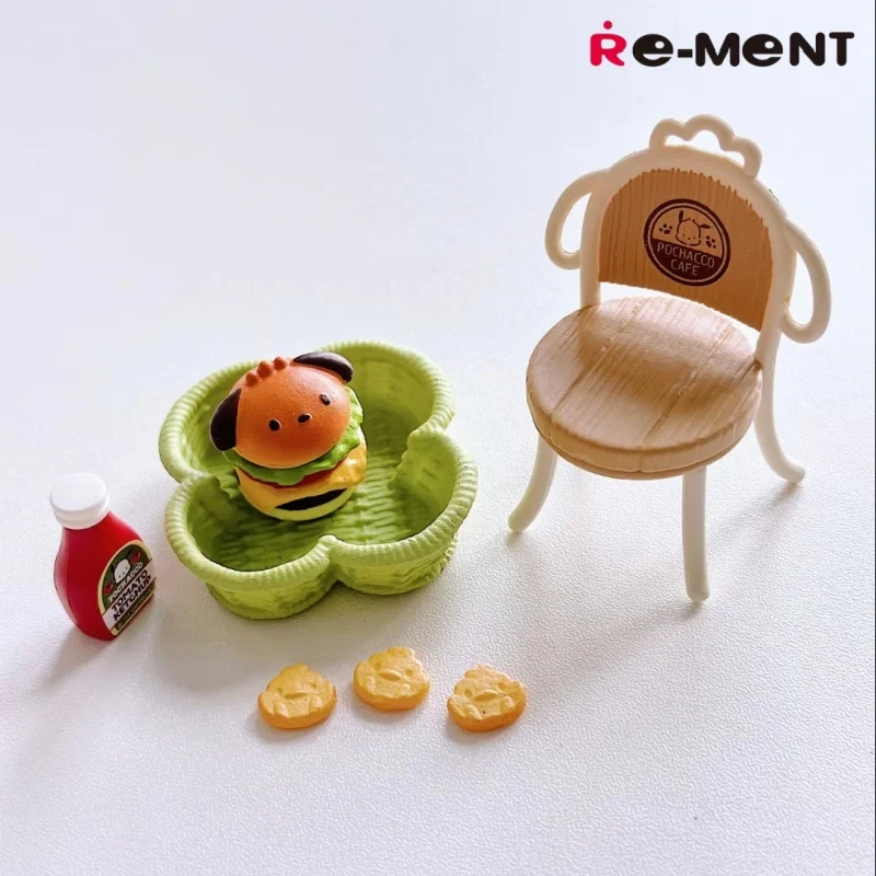 Re Ment Sanrio Pochacco Cafe Miniature Scene Blind Box Collectible Figure Desktop Decor Playset For Anime Miniature Collectors view 4