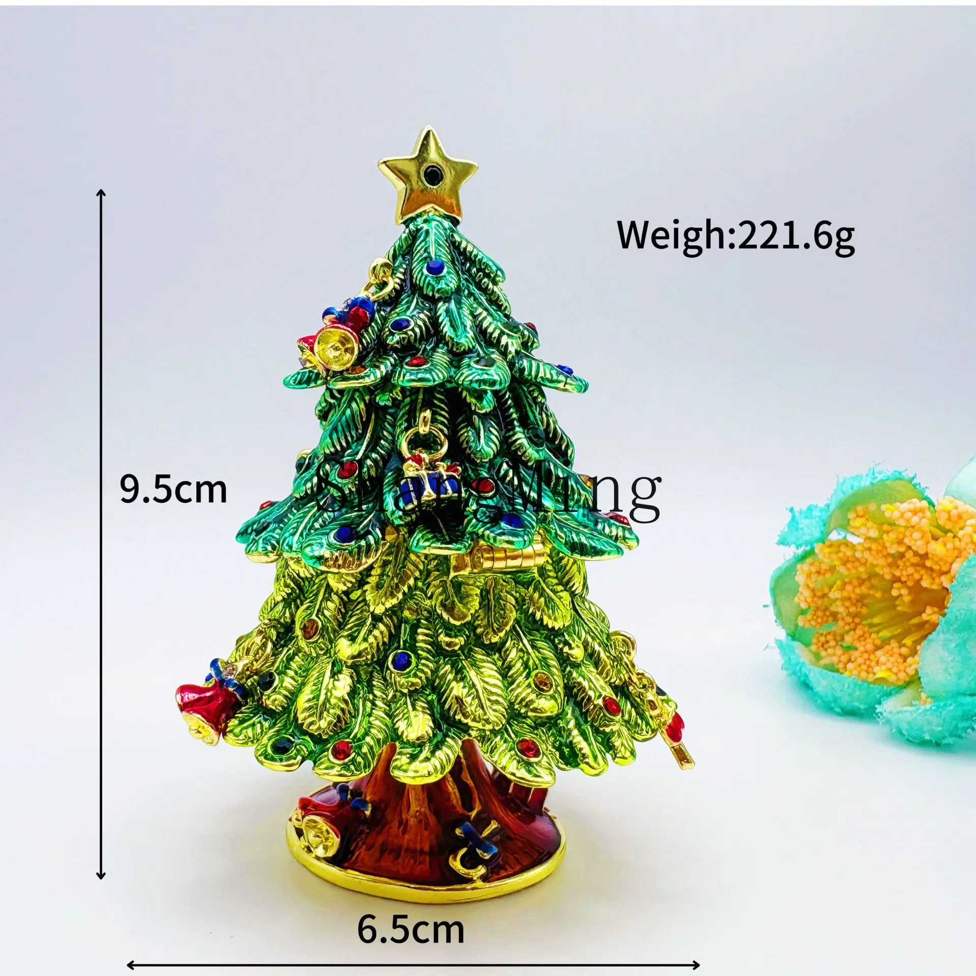 

CL enamel color, Christmas, metal jewelry box, Christmas tree, home decoration, solar term gifts, tabletop pendulum