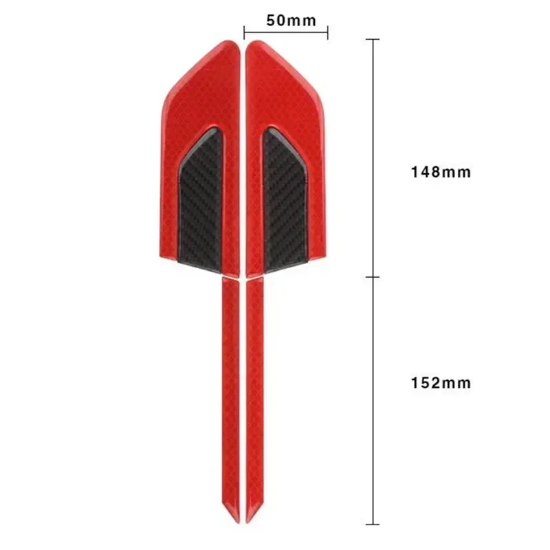 2Pcs Car Body Reflective Stickers Side Safety Warning Door Protection Stickers Anti-Scratch and Anti-Collision Reflective Strips