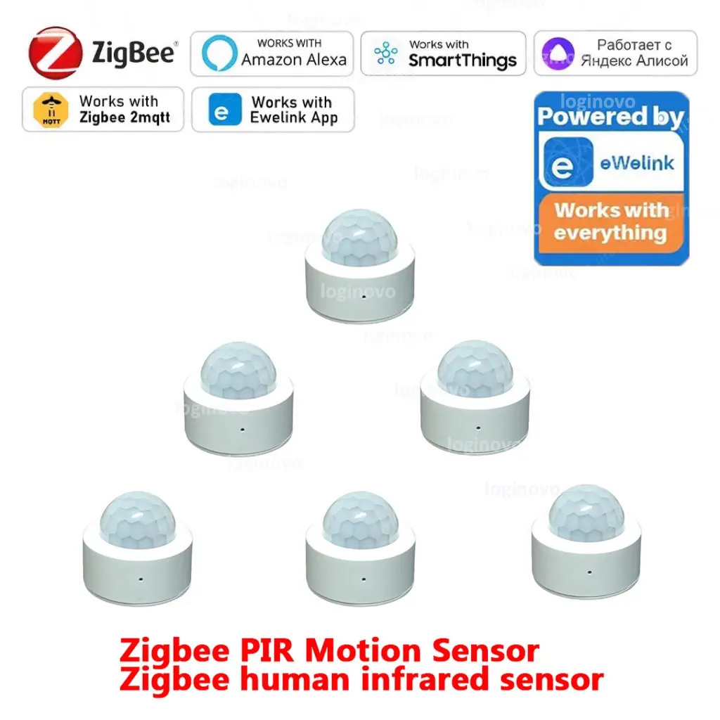 Zigbee Human PIR Motion Sensor Detector Security Smart Life Ewelink Zigbee Movement PIR Detector For 2mqtt Alice Google Alexa