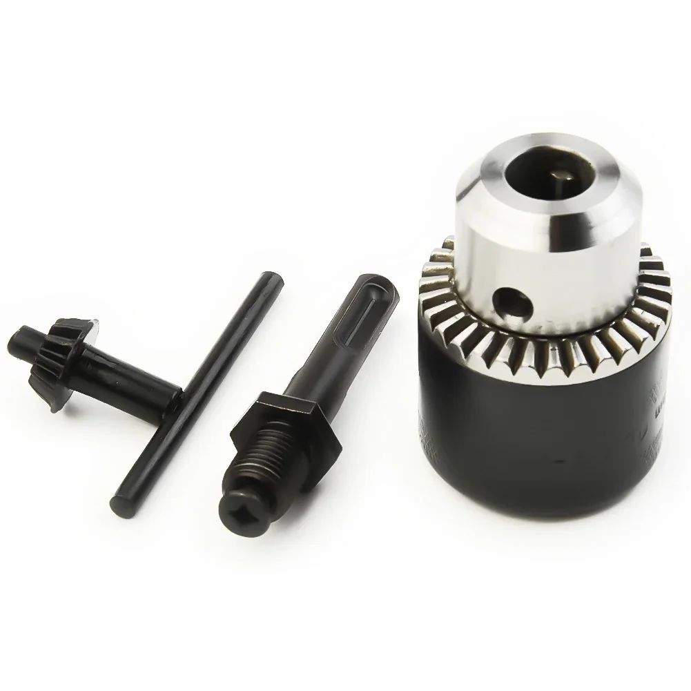This High Speed Steel rotary hammer drill setup features a unique thread size alongside accompanying operational key