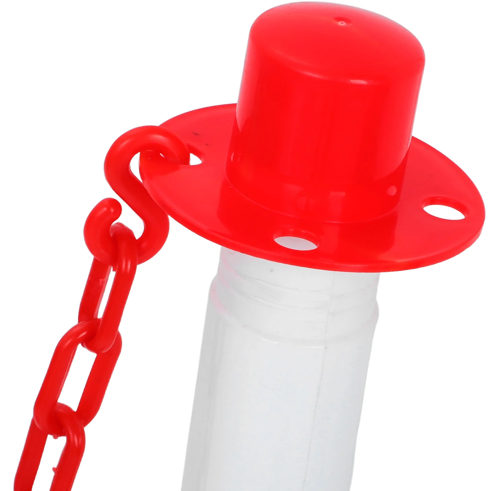 1 Set Traffic Safety Barrier Post Plastic Red White Portable Fillable Base Cone Post Driveway Parking Construction Warning