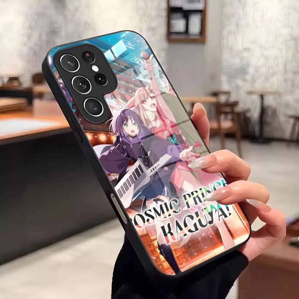 Cosmic Princess Kaguya Phone Case For Samsung Galaxy S26 Ultra S25 FE S24 S23 S22 Plus S25 Edge S21 Glass Phone Case