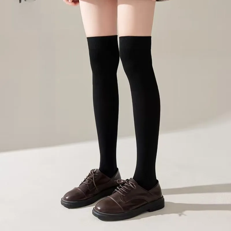

1 Pair Spring Autumn Knee-High Thermal Stockings for Women Nude Black Long Socks Sexy Thick Knee-socks Winter Knee High Socks