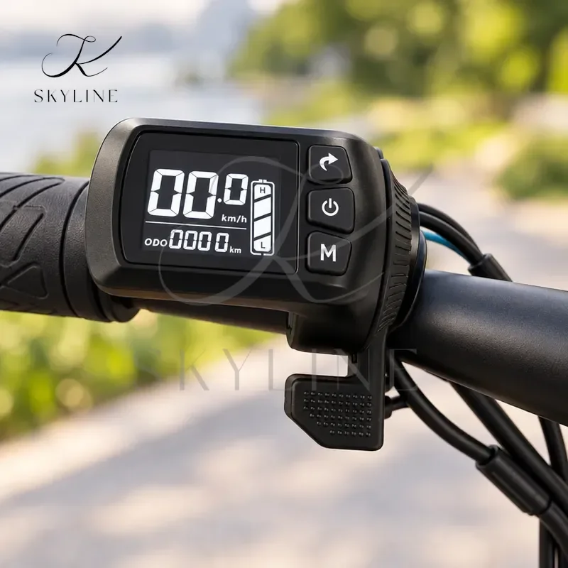 24V 36V 48V 52V 60V Electric Bicycle LCD Display With Thumb Shifter Handle For E-Scooter GZ3 Panel Parts