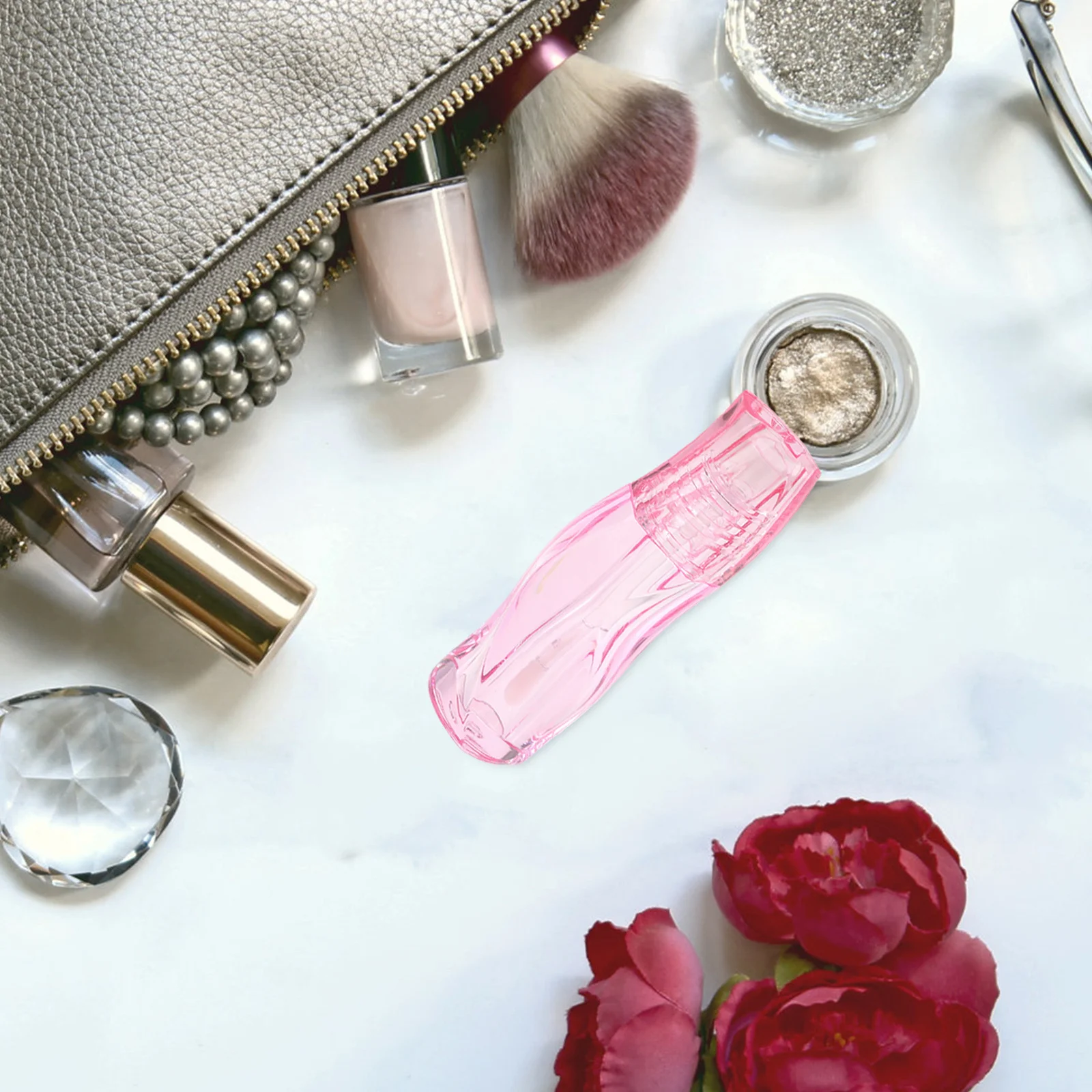 2 tubes de gloss à lèvres semi-transparents, forme torsadée, réutilisables, pour contenants de rouge à lèvres, kit de fabrication vide