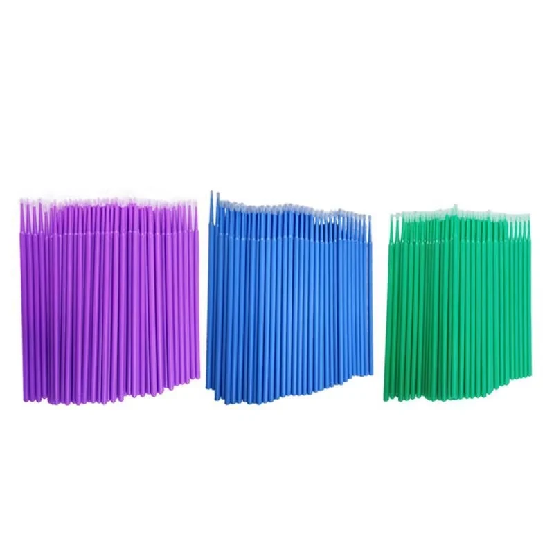 100Pcs Disposable Medicated Stick Eyelash Brush Micro Applicator Brush Cotton Swab Makeup Applicator Remove Tool