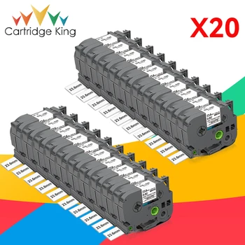 20PK 23.6mm HSE251 hse-251 Heat Shrink Tubes HSE 251 Label Tape Compatible for Brother P-touch PT-E500 PT-E550W PT-E800W Labeler