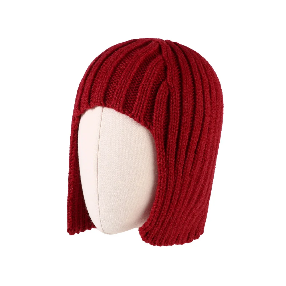 Chunky Knit Beanie for Women - Autumn/Winter Warmth with Ear Flaps Stylish Knitted Hat with All-Over Coverage view 2
