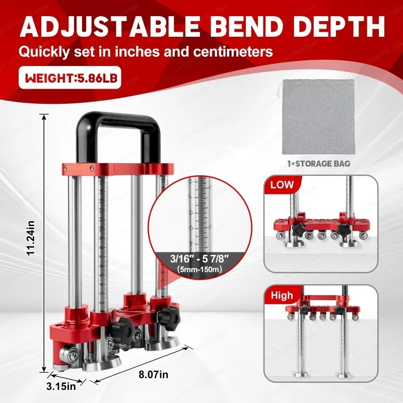 Hand Operated Portable 2-Station Sheet Metal Bending Roller Folding Hemming DIY Roofing Tool