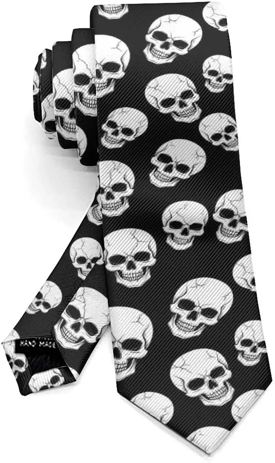 Neckties for Men Classic Polyester Tie Cute Pumpkin Witch Cartoon Halloween for Suit Daily Wedding
