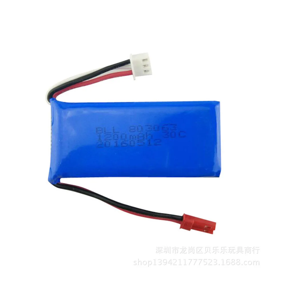 

7.4V 1200mAh Battery For WLtoys V912 / V262 / V353 V353B/ V915 2.4G 4CH Helicopter Spare Parts Lipo