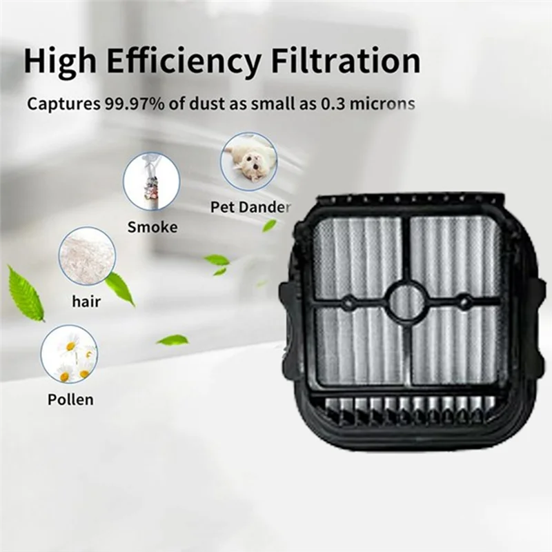 A01V-مجموعة فرشاة وفلتر بديلة (4 قطع) للمكنسة الكهربائية الرطبة والجافة اللاسلكية JONR ED12 Pro Max