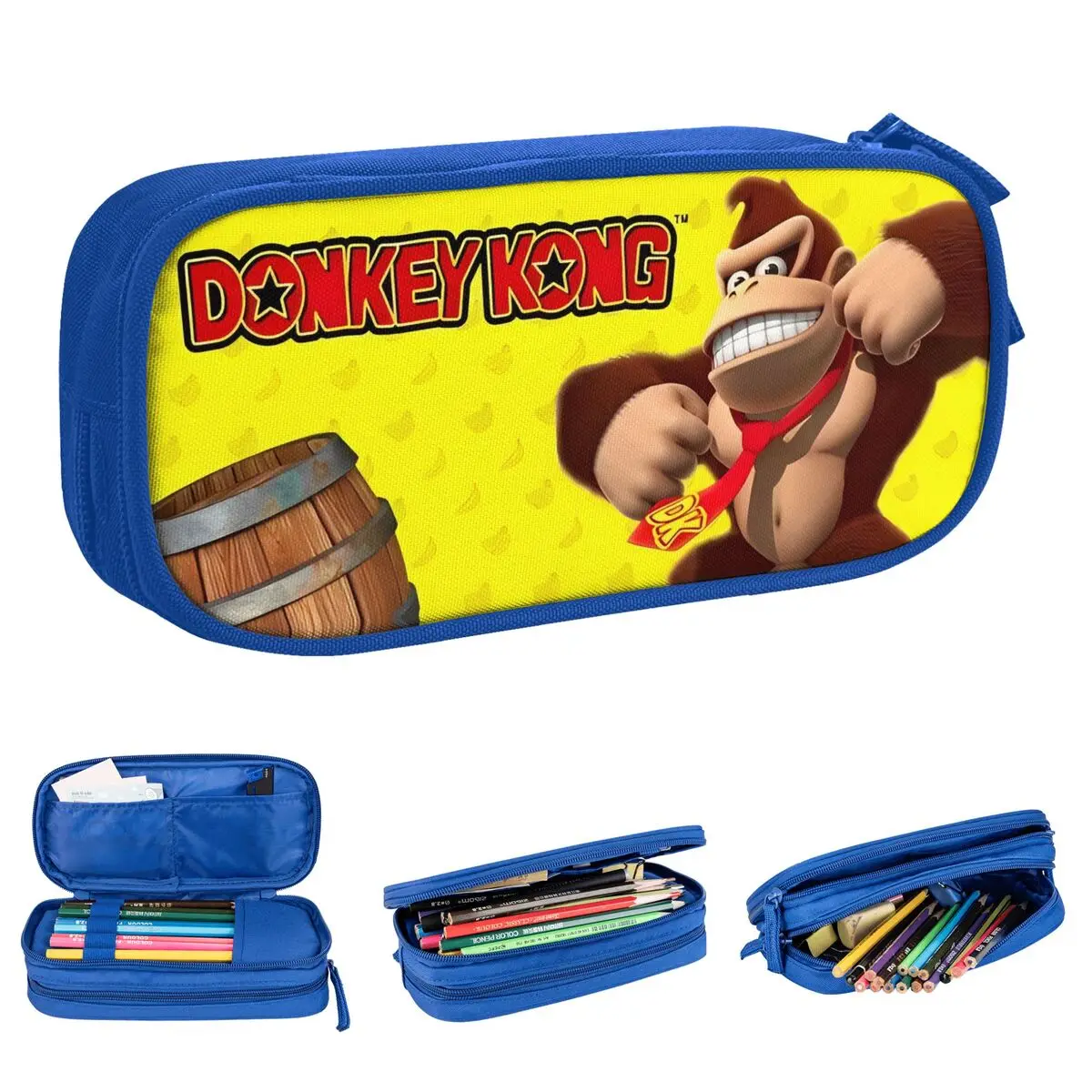 

Donkey Kong Banana DK Monkey пенал пеналы держатель для ручек для девочек и мальчиков большая сумка для хранения школьных принадлежностей аксессуары