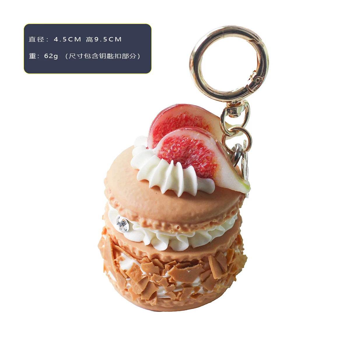 1 Stück Neuer Frucht-Dessert-Anhänger Authentischer Nischen-Schmuck Einfacher Freundinnen-Taschenanhänger Schlüsselanhänger Geschenk – Detail 5
