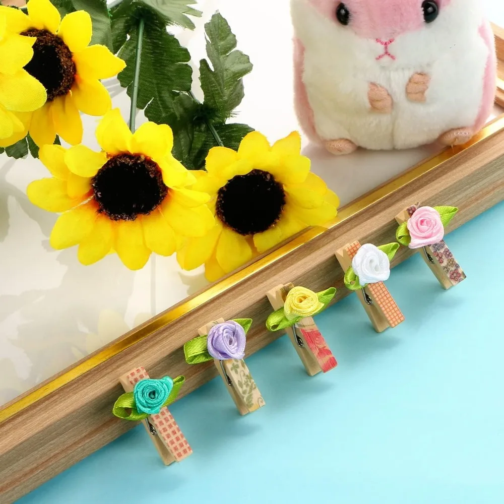 100/200 Stück künstliche Rosenblütenköpfe Valentinstag Blumenstrauß Foto Requisiten Baby Braut Geschenk Party Muttertag Haarnadel Dekoration – Detail 4