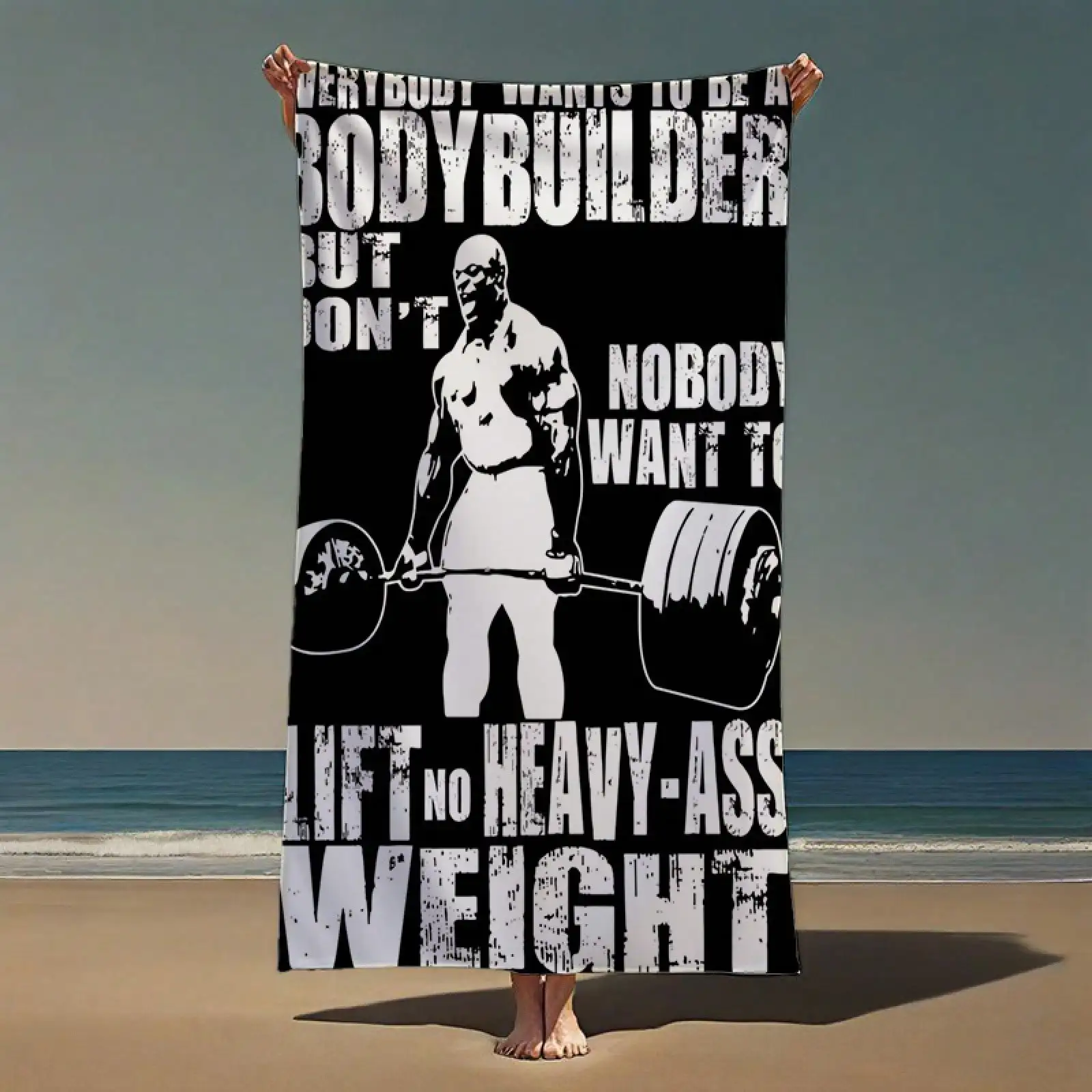 Fitness Enthusiast Print Summer Beach Towel Quick Drying Towels Bathroom For Home Baby Swimming Pool Travel Sauna Playa Spa Bath