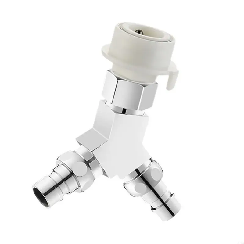Imagen 3: Desviador agua vías latón con conector 1 entrada y 2 salidas, gestión flujos agua, accesorio resistente a