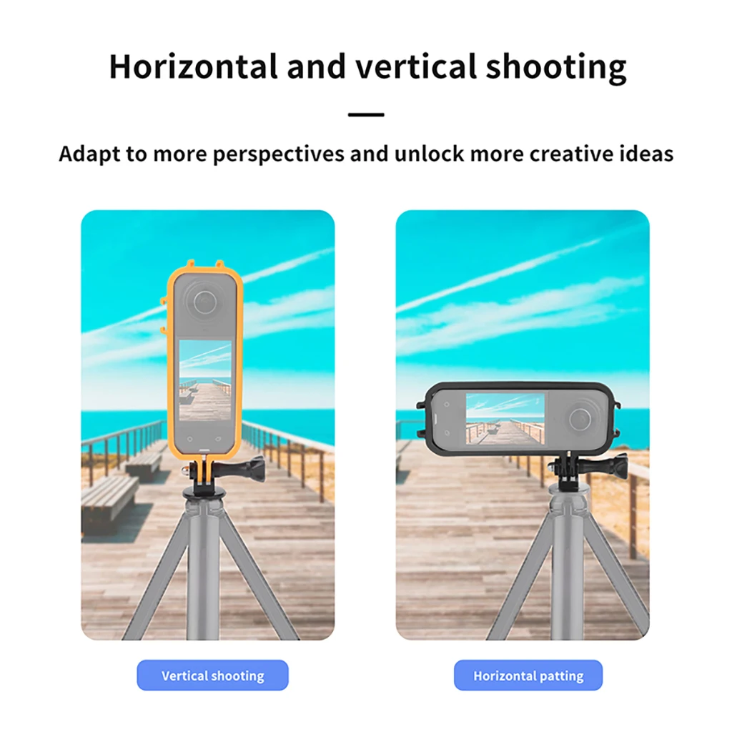 für Insta360 X5 Sportkamera-Zubehör Expantion Frame Schutzhülle / Kaltschuhhalterung / Mini-Aufbewahrungshülle / Aufkleber
