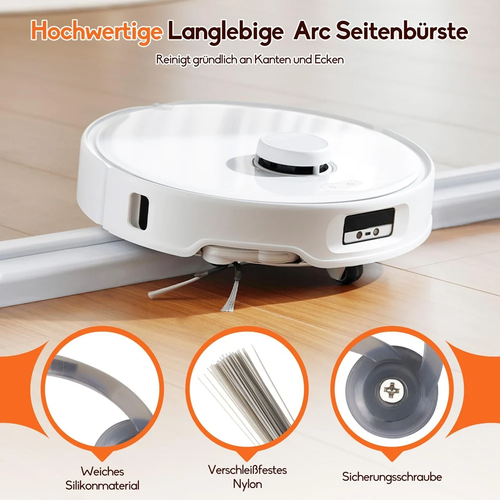 ملحقات QA88X للمكنسة الكهربائية Roborock Qrevo Curv Robot، أكياس الغبار البديلة، وسادات الممسحة، الفرشاة الرئيسية، والفرش الجانبية