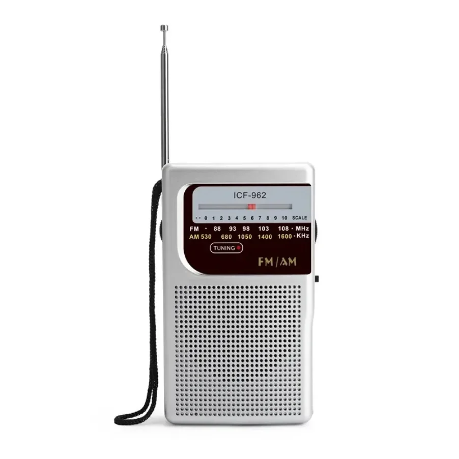 Portable Radio  AM/FM with Long Range Reception for Indoor Outdoor Emergency Use Radio with Speaker Headphone Jack