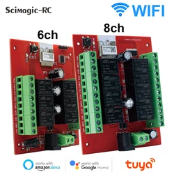 6 / 8 Channel Smart Light Remote Switch Inteligentes Wifi Smart Switch Wi Fi Module 6CH 8CH Receiver Work for Alexa Google Home