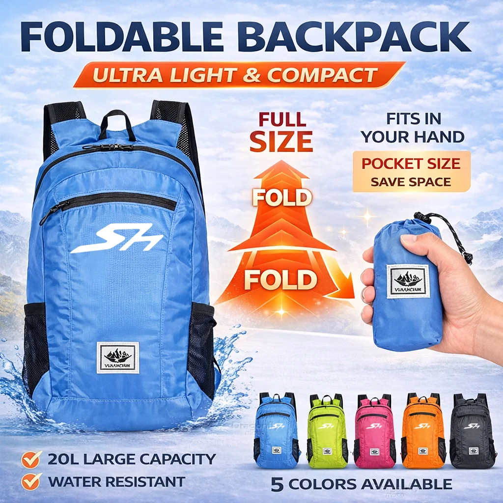 

20L Foldable Motorcycle Backpack For HONDA SH125 SH125i SH300 SH300i SH 125 150i SH 300 300i Portable Ultralight Outdoor Hiking