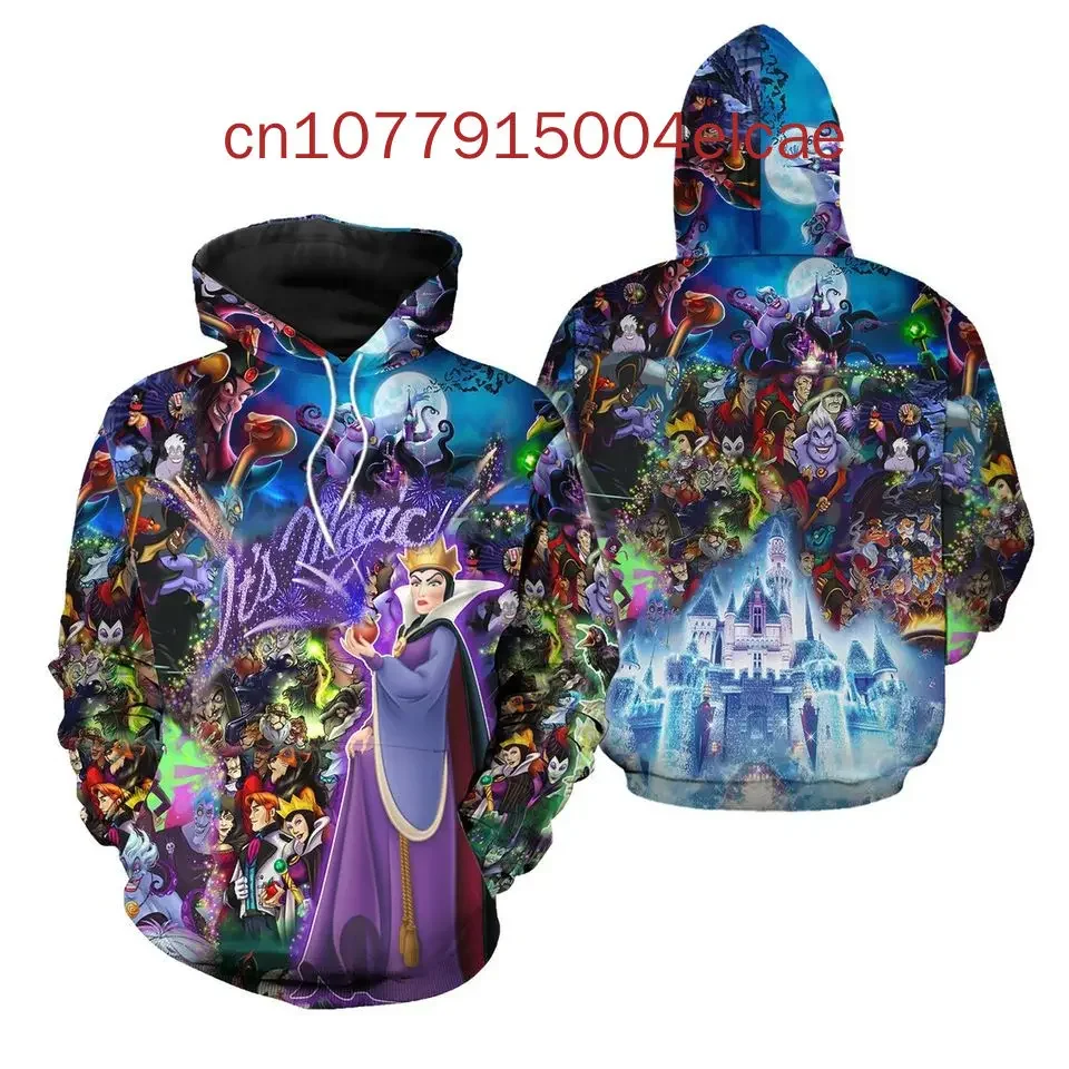 2024 New Maleficent Hoodie 3D Print Sleeping Beauty Hoodie Men's And Women's Disney Villains Hoodie