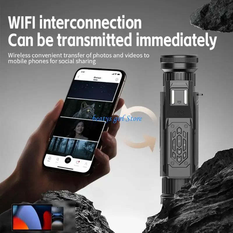 C7AB Multiple Functional 4K Monocular Night View Device 7 Adjustable Brightness Levels