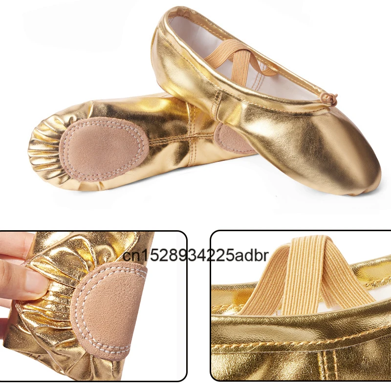 

Children's Dance Shoes Soft Soled PU Leather Cat Claw Shoes Women's Yoga Gold and Silver Dance Shoes Ballet Dance Shoes
