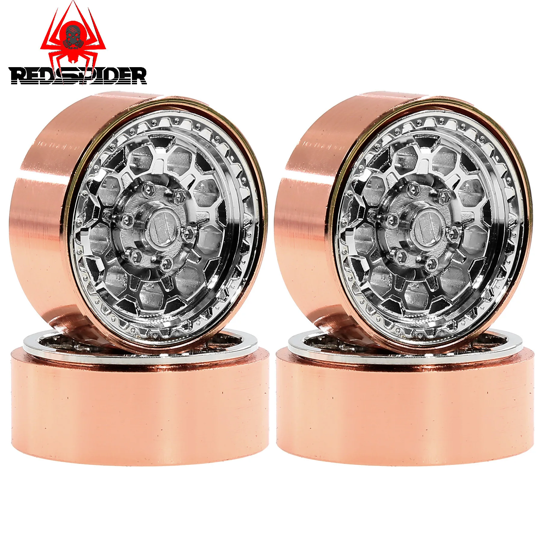 

1.3-inch Simulated Climbing Car Metal Wheel Hub Rim for 1/18 TRX4M SCX24 FMS Ascent-18 RC Car Metal Upgrade OP Accessories Parts