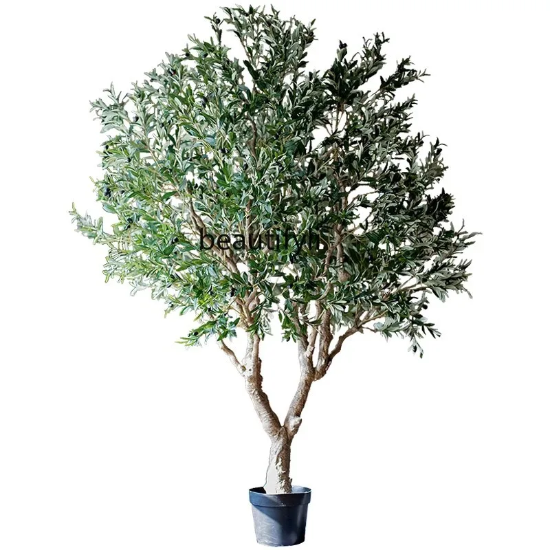 

Simulation olive tree green plant bonsai plant false potted tree Nordic wind floor decorative ornament