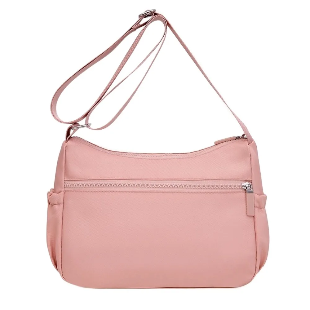 

Embroidered Nylon Crossbody Bag Love Heart Pattern Solid Color Shoulder Bag Large Capacity Multi-layer Woman Messenger Bag Daily