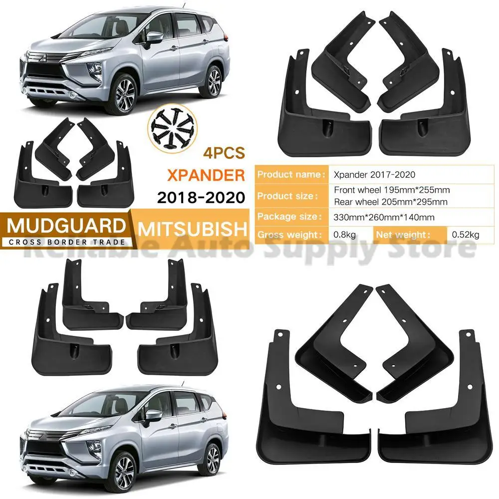 

For Mitsubishi Xpander 2017-2020 Mud Guards Fender Flares Front Rear Car Accessories Top Quality Best Seller Durable Protection