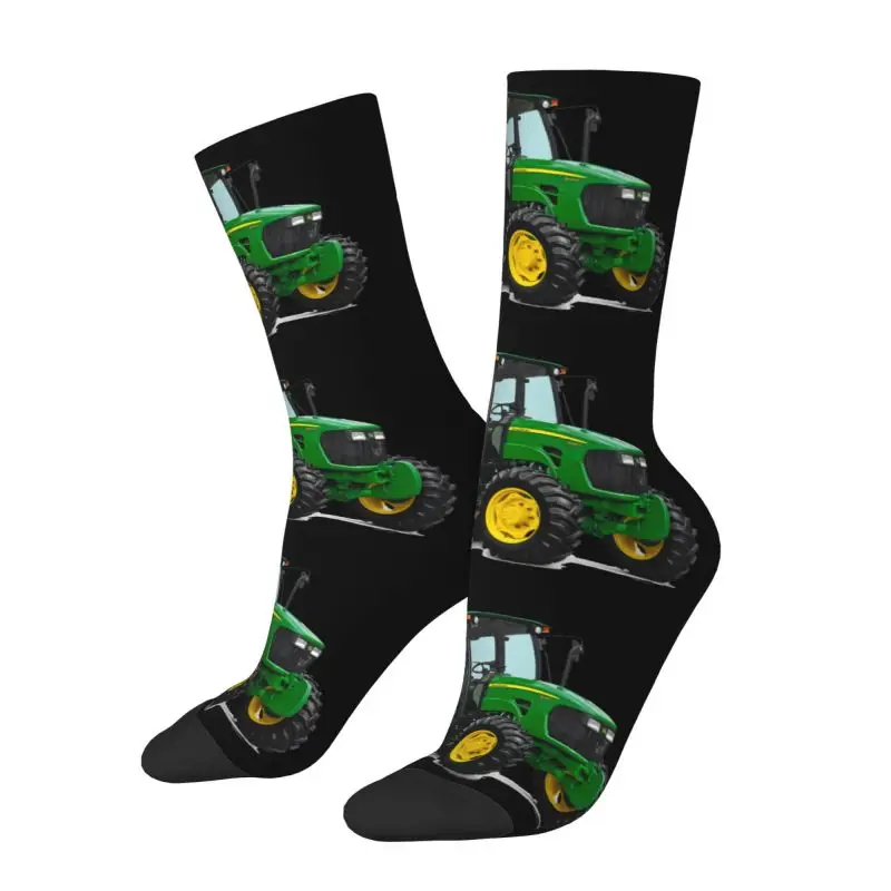 Kawaii Mens Tractor Dress Socks Unisex Comfortable Warm 3D Printed Crew Socks