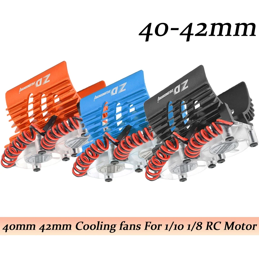 Motor Cooling Fan 40 42mm Metal Heatsink Double Fans 28000rpm ZD Racing For 1/10 1/8 Rc Car Motors 4068 4076 4092 4268 4274