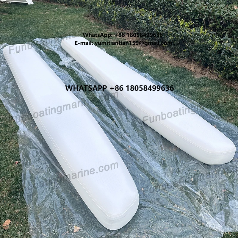 DWF Pontoon Boat Accessories Inflatable Floating Island Air Pontoon Boat Water Bike Parts