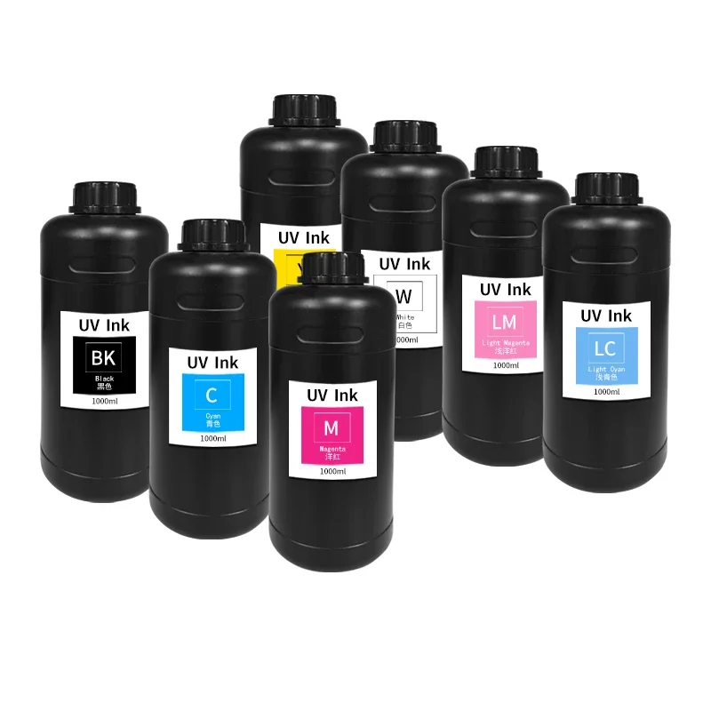 i3200 UV Ink Soft/Hard UV Ink For Epson TX800 XP600 DX7 DX5 DX10 Inkjet Printer Leather Film PVC Light Box Cloth Body Sticker