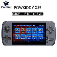 POWKIDDY X39 X45 Handheld Game Console 4.3/4.5 Inch Video Game Players Supports 2 Controllers PS1 Connect to an HD TV